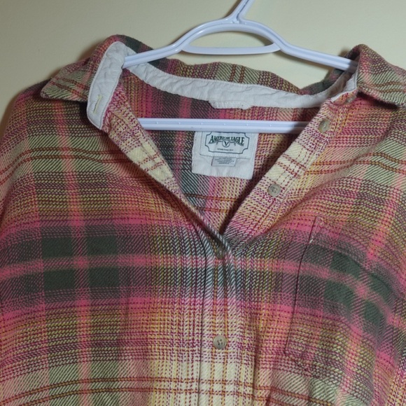 American Eagle Outfitters Women’s Oversized Flannel Shirt XL - Picture 6 of 13